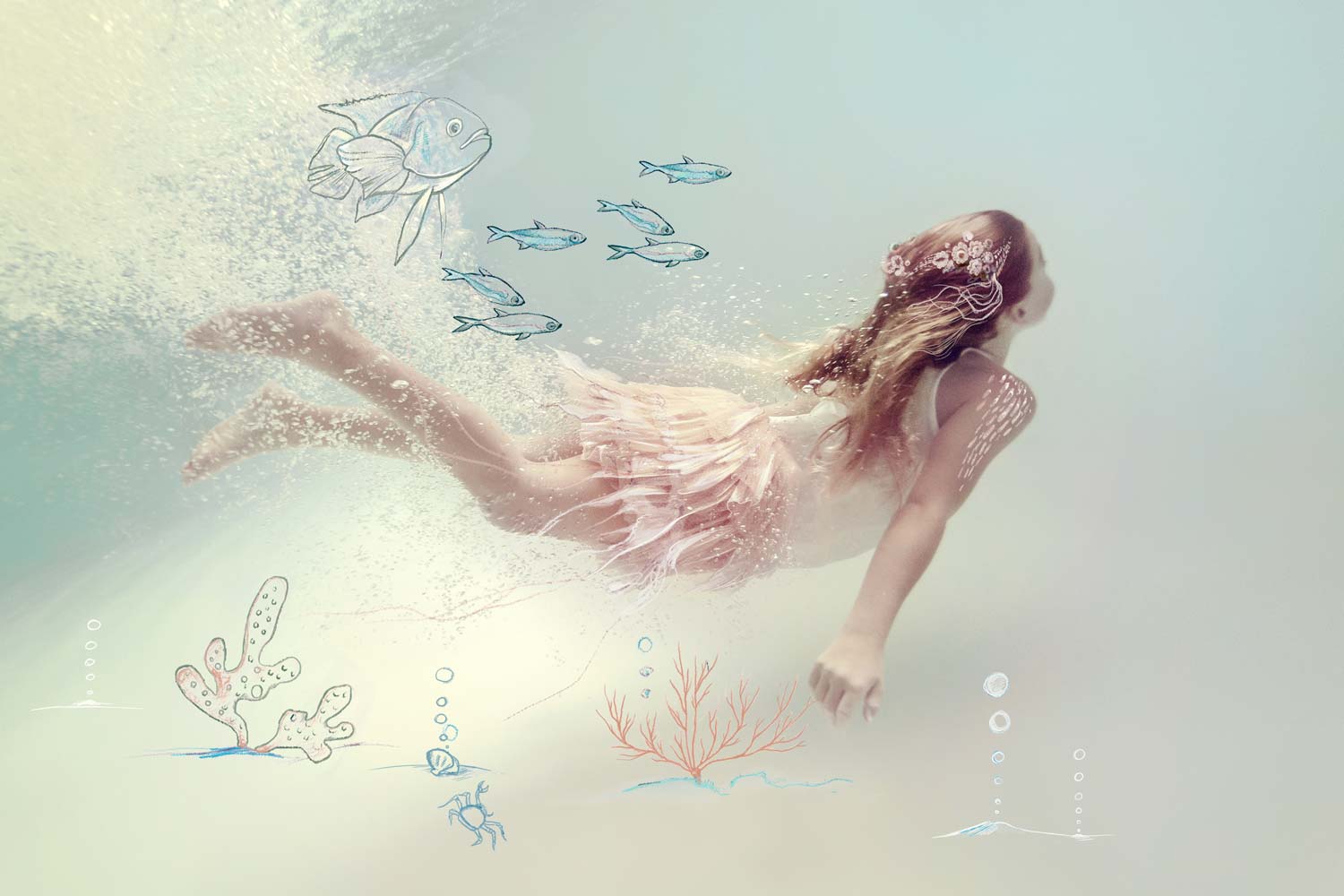 Claudia Krause - CK Photography - Junge unter Wasser, Nixen, Mermaids